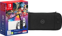 Nintendo Switch OLED Blauw/Rood + Mario Kart + 12 maanden Nintendo Online + Beschermhoes Nintendo Switch OLED