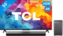 TCL 4K Led 50P61B + TCL S55H 2.1 Soundbar Tv met HDMI 2.1