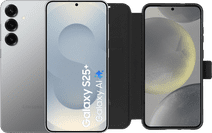 Samsung Galaxy S25 Plus 256GB Zilver 5G + BlueBuilt Book Case Zwart Samsung Galaxy S25 Plus