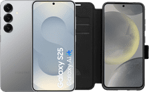 Samsung Galaxy S25 256GB Zilver 5G + BlueBuilt Book Case Zwart Samsung Galaxy S25