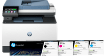 HP Color LaserJet 3302fdw + 1 Set Extra Toner Cartridges 