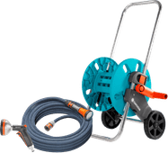 GARDENA Liano Xtreme 15m AquaRoll S Premium Spray Nozzle Pack Gardena hose cart