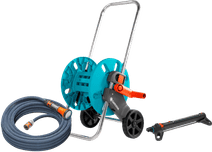 GARDENA Liano Xtreme 15m CleverRoll S Medium Sprinkler Pack Gardena hose cart