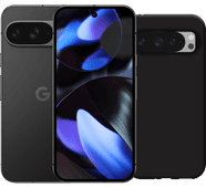 Google Pixel 9 256GB Zwart 5G + Just in Case Soft Design Back Cover Zwart Google Pixel telefoon