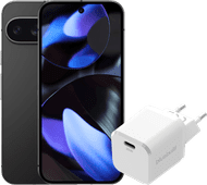 Google Pixel 9 128GB Zwart 5G + BlueBuilt Oplader 30W Wit Google Pixel telefoon