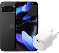 Google Pixel 9 256GB Zwart 5G + BlueBuilt Oplader 30W Wit Google Pixel telefoon