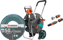 Gardena Classic 1/2 50 Meter CleverRoll L Easy Pakket Gardena Tuinslang met een spuitkop