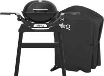 Weber Q1200N met Onderstel + Weber Luxe Hoes voor Q-serie met Onderstel Barbecue voor op de camping