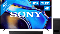 Coolblue Sony 65" Bravia 8 OLED 4K (2024) + Sony Bravia Theatre Bar 6 Zwart aanbieding