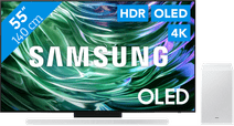 Samsung OLED 4K 55S90D (2024) + Samsung HW-S701D Wit (2024) Samsung OLED tv en soundbar bundel