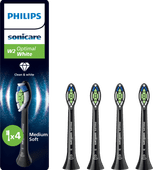Philips Sonicare Optimal White HX6064/88 Zwart (4 stuks) 