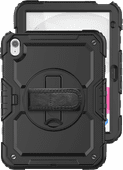 Just in Case Apple iPad (2025/2022) Rotating Back Cover Zwart Tablet hoes met valbescherming