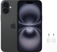 Coolblue Apple iPhone 16 Plus 128GB Zwart + Apple Snellader aanbieding