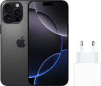 Coolblue Apple iPhone 16 Pro Max 256GB Black Titanium + Apple Snellader aanbieding