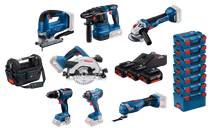 Bosch Professional 7-piece Combi Set + Bosch Professional ProClick GWT 20 Battery combi set
