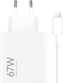 Xiaomi HyperCharge Power Delivery Charger 67W + USB-A to USB-C Cable (1m) White 