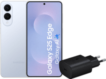 Samsung Galaxy S25 Edge 512GB Blauw 5G + Samsung Oplader 25 Watt Zwart Smartphone