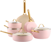 GreenPan Padova Reserve Cookware Set 10-piece Blush Pink cookware set
