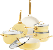 GreenPan Padova Reserve Cookware Set 10-piece Sunshine Yellow cookware set