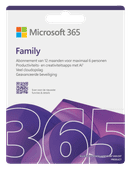 Microsoft 365 Family NL Subscription 1 Year Microsoft Office Software for multiple users