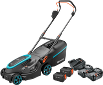 Gardena PowerMax 37/36V P4A 4,0 Ah Accu (4x) Starterspakket Accu grasmaaier