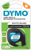 DYMO LetraTag 12mm x 4m Zwart Wit Labels 