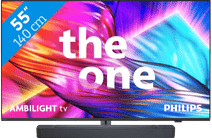 Coolblue Philips The One 55PUS8909 - Ambilight (2024) + JBL Bar 300 Zwart aanbieding