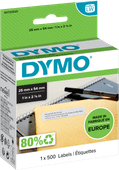 DYMO Etiket voor retouradres 25x54mm 500 stuks 