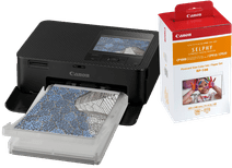 Canon SELPHY CP1500 Zwart + Canon RP-108 Inkt Cassette/Papier Set 108 vel 
