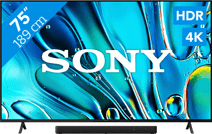 Coolblue Sony Bravia 3 75" 4K Led (2025) + Sony HT-S2000 Zwart aanbieding