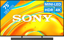 Coolblue Sony Bravia 5 75" XR Mini-led (2025) + Sony Bravia Theatre Bar 8 aanbieding