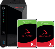 ASUSTOR AS5402T + Seagate IronWolf 16TB (2x 8TB) NAS for home use