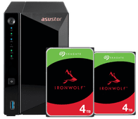 ASUSTOR AS3302T v2 + Seagate Ironwolf 8TB (2x4TB) NAS bundel