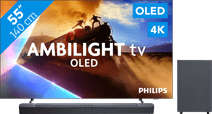 Coolblue Philips Ambilight 55'' OLED760 4K (2025) + JBL Bar 2.1 Deep Bass M2 Zwart aanbieding