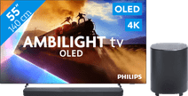 Coolblue Philips Ambilight 55'' OLED760 4K (2025) + JBL Bar 500 M2 Zwart aanbieding