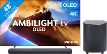 Coolblue Philips Ambilight 48'' OLED760 4K (2025) + JBL Bar 500 M2 Zwart aanbieding