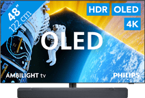 Philips 48OLED809 - Ambilight (2024) + JBL Bar 300 Zwart Philips Ambilight OLED 8 serie tv