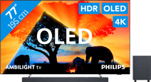 Philips 77OLED759 - Ambilight (2024) + JBL Bar 800 Zwart Philips Ambilight OLED 7 serie tv