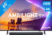 Coolblue Philips Ambilight 65" PUS8500 QLED 4K (2025) + JBL Bar 300 M2 Zwart aanbieding