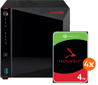 ASUSTOR AS5404T + Seagate IronWolf 16TB (4x 8TB) NAS for home use