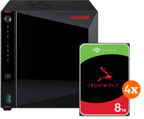 ASUSTOR AS5404T + Seagate IronWolf 32TB (4x 8TB) NAS for home use
