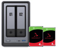 UGREEN NASync DXP2800 + Seagate IronWolf 4TB Duo Pack NAS for home use