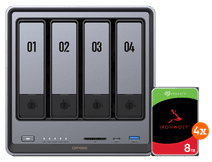UGREEN NASync DXP4800, Seagate Ironwolf 8TB 4-Pack NAS bundel