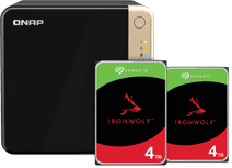 QNAP TS-464-8G + Seagate IronWolf 8TB (2x 4TB) NAS bundle