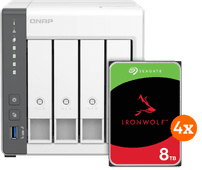 QNAP TS-433-4G + Seagate IronWolf 32TB (4x 8TB) NAS bundle