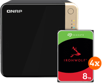 QNAP TS-464-8G + Seagate IronWolf 32TB (4x 8TB) NAS bundle