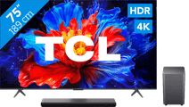 Coolblue TCL 75" QLED P81K 4K (2025) + TCL S55H 2.1 Soundbar aanbieding