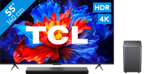 Coolblue TCL 55" QLED P81K 4K (2025) + TCL S55H 2.1 Soundbar aanbieding