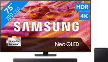 Coolblue Samsung 75" Neo QLED QN90F 4K (2025) + Samsung HW-QS700F (2025) aanbieding