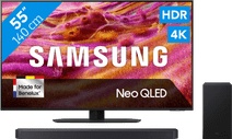 Coolblue Samsung 55" Neo QLED QN90F 4K (2025) + Samsung HW-B750F (2025) aanbieding